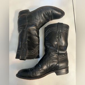 Justin Black Lizard boots 9D